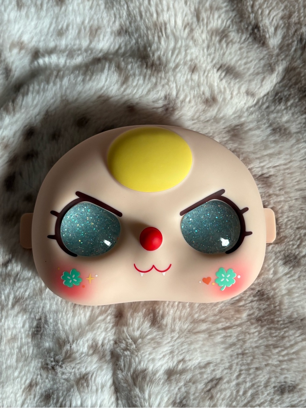 Baby Three BB3 400% light green glitter face plate with fangs